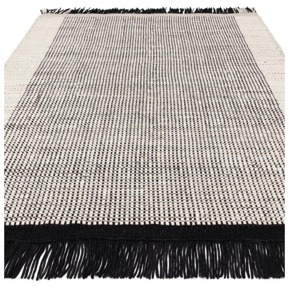 Asiatic Avalon Beige & Black Wool Flatweave Rug - 230x160cm – image 4
