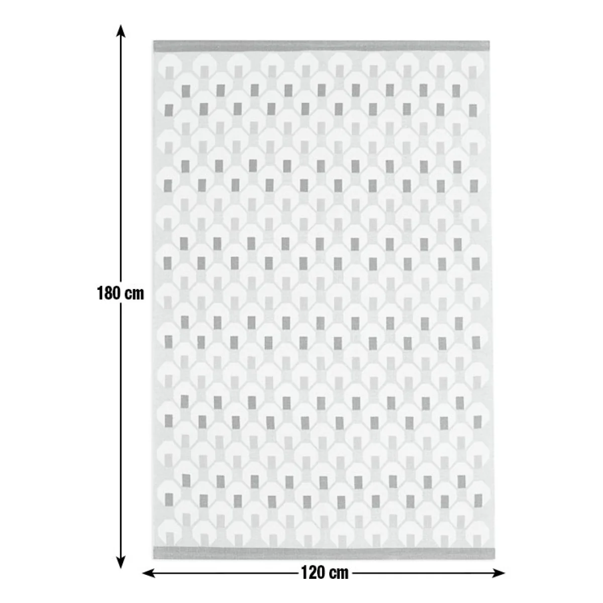 Habitat Octo Flatweave Cotton Rug - Pink - 120x180cm – image 7