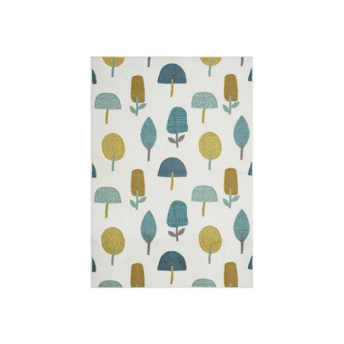 Habitat Mid Century Trees Cut Pile Rug - 120x170cm - Multi – image 1