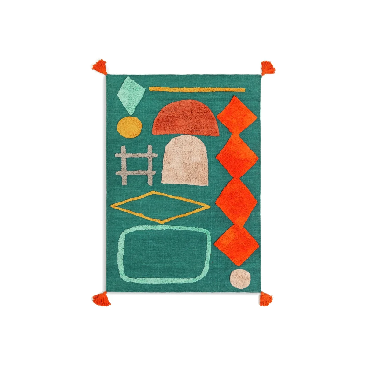 Habitat Global Tufted Flatweave Wool Rug - Multi - 120x170cm