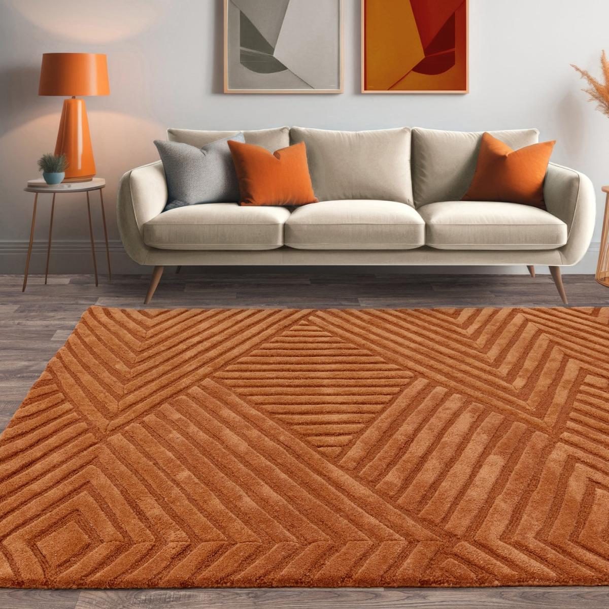 Asiatic Hague Desert Sand Wool Cut Pile Rug - 170x120cm – image 1
