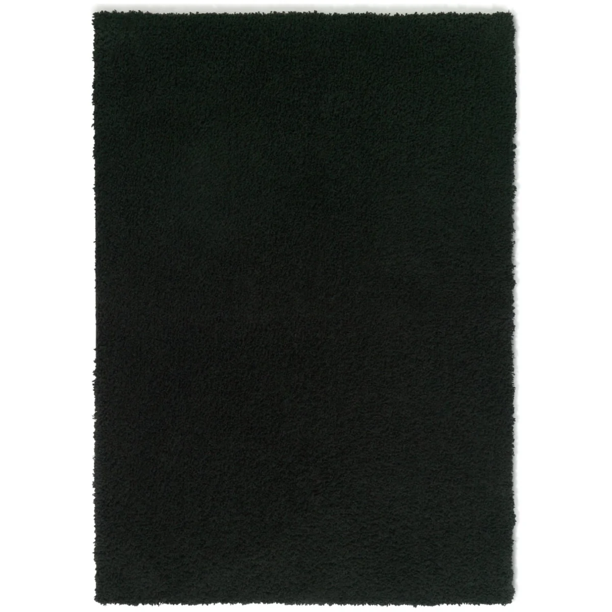 Habitat Recycled Cosy Plain Shaggy Rug - 120x170cm - Black – image 2