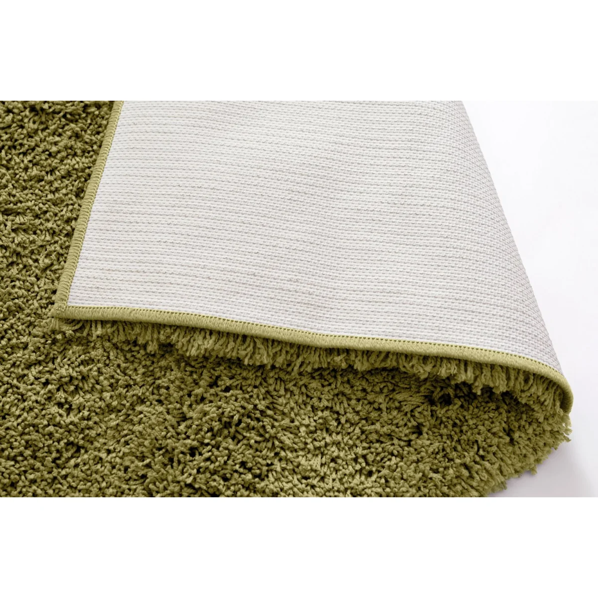 Habitat Noodle Shaggy Plain Rug - Olive - 80x150cm – image 5