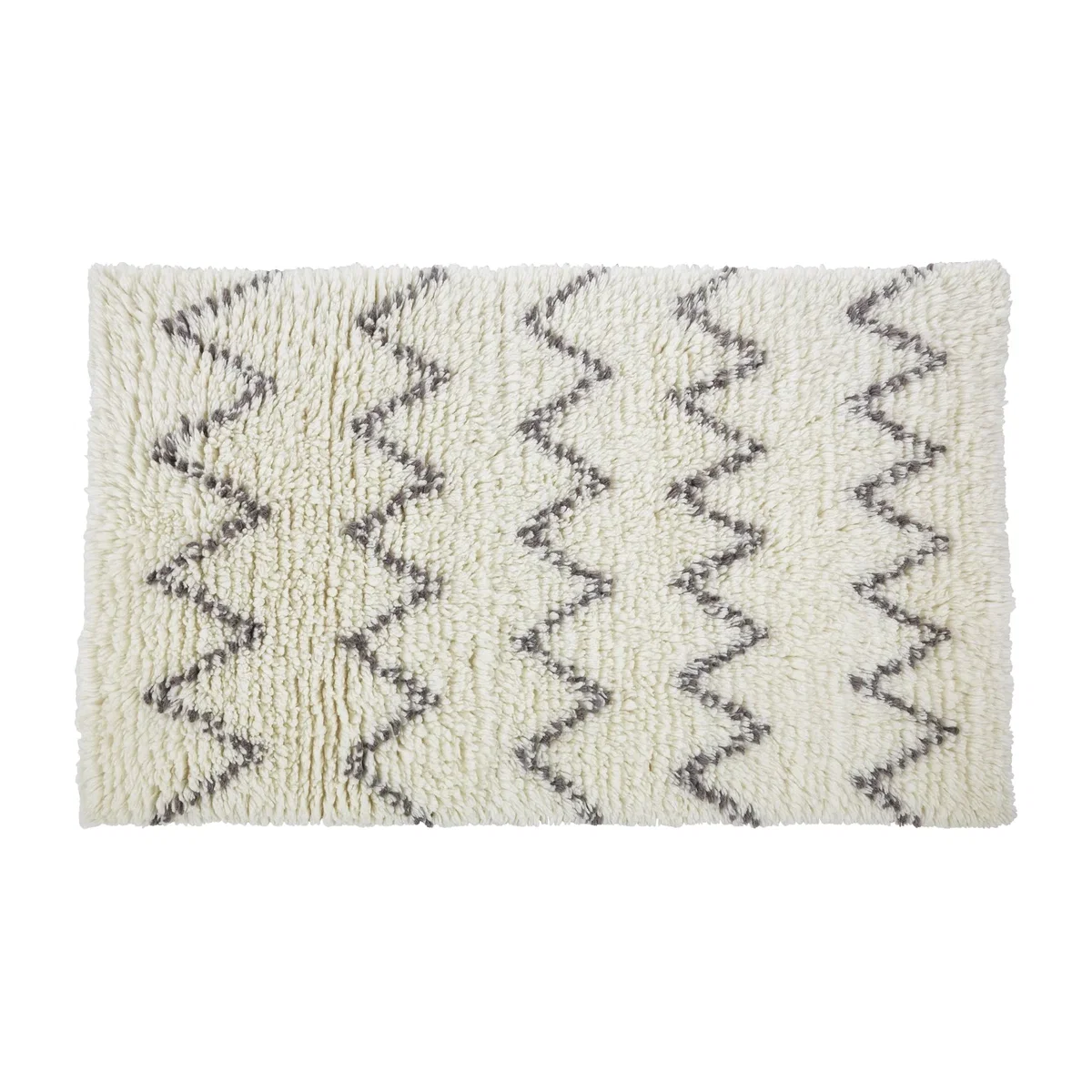 Habitat Flokati Flatweave Wool Rug - 120x180cm - Cream