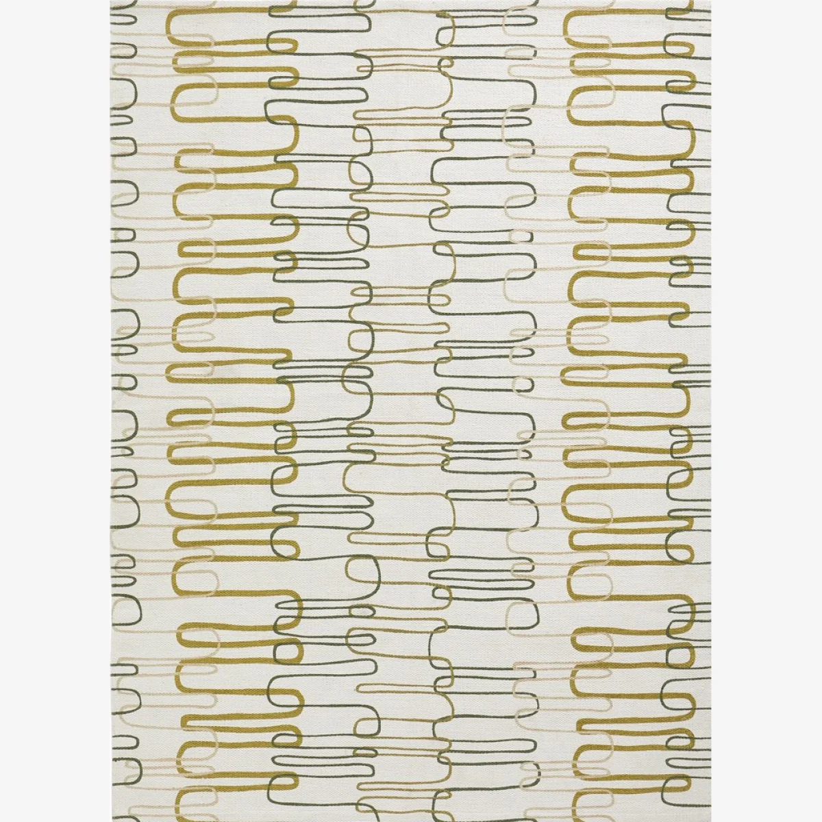 Habitat Squiggle Flatweave Cotton Rug - 120x160cm - Cream