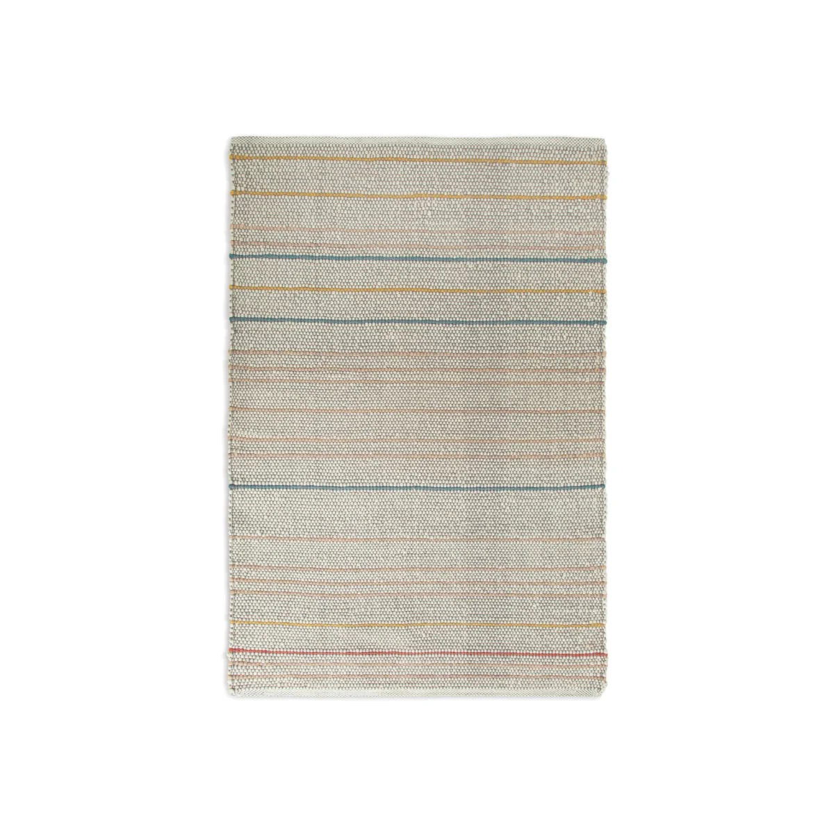 Habitat Striped Flatweave Wool Rug - Cream - 200x300cm