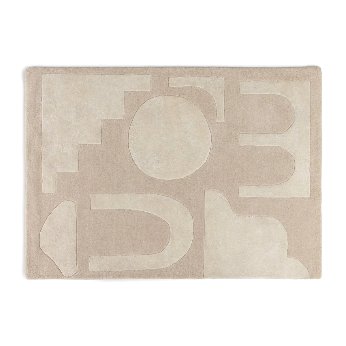 Habitat Tufted Wool Rug - Natural - 120x170cm