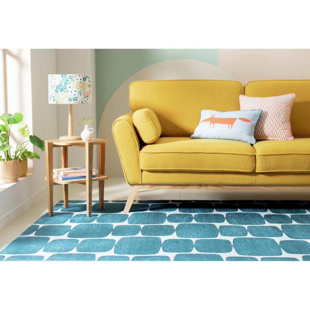 Habitat x Scion Lohko Printed Rug - 160 x 230cm -Teal – image 3