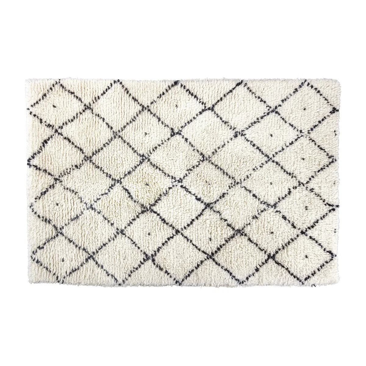 Habitat Berber Flatweave Wool Rug - 140x200cm - Cream