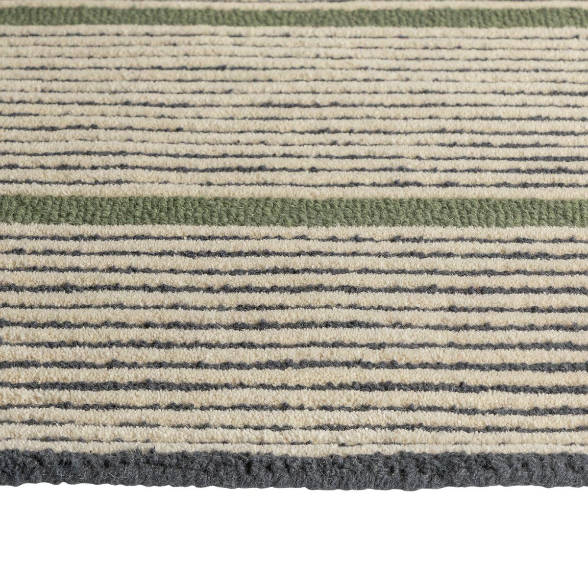 Habitat Industrial Stripe Green Cut Pile Rug - 170x120cm – image 4