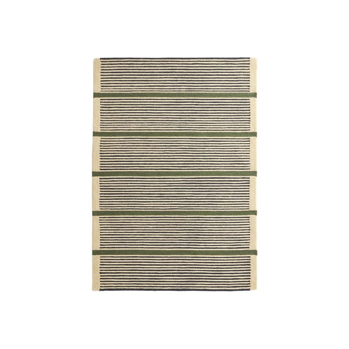 Habitat Industrial Stripe Green Cut Pile Rug - 170x120cm – image 1