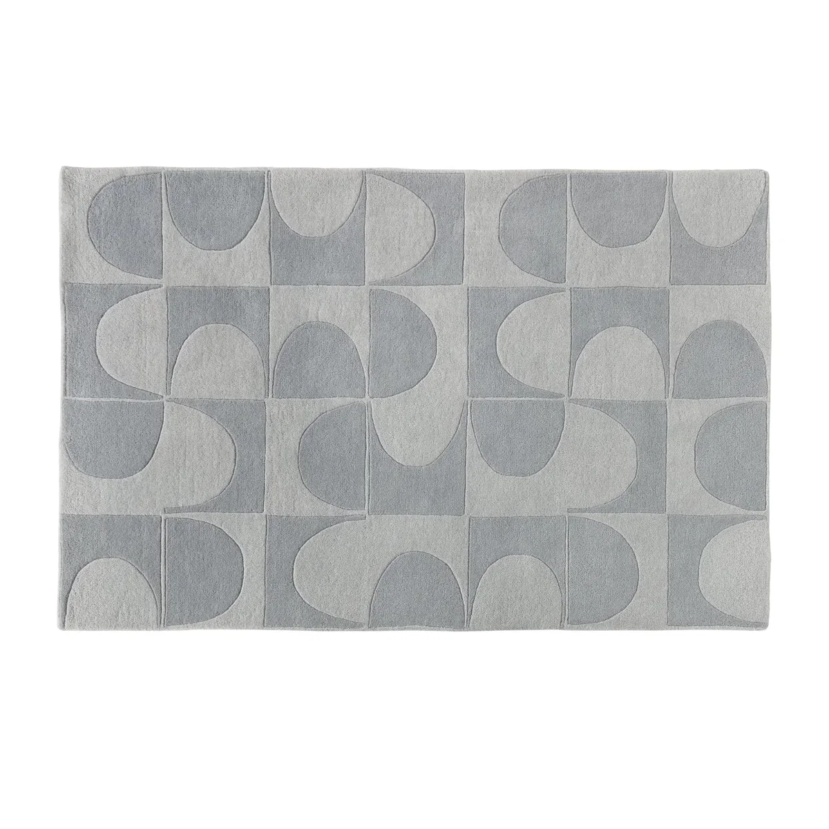 Habitat Rolo Wool Cut Pile Rug - 120x180cm - Grey