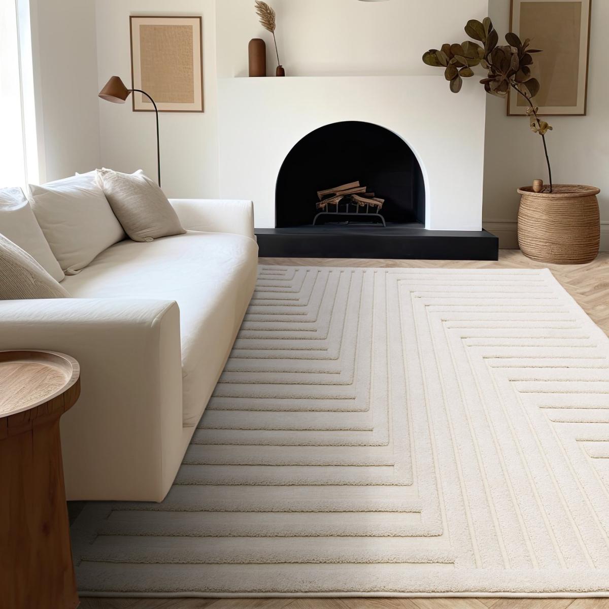 Asiatic Valley Ivory Cut Pile Rug - 170x120cm – image 1