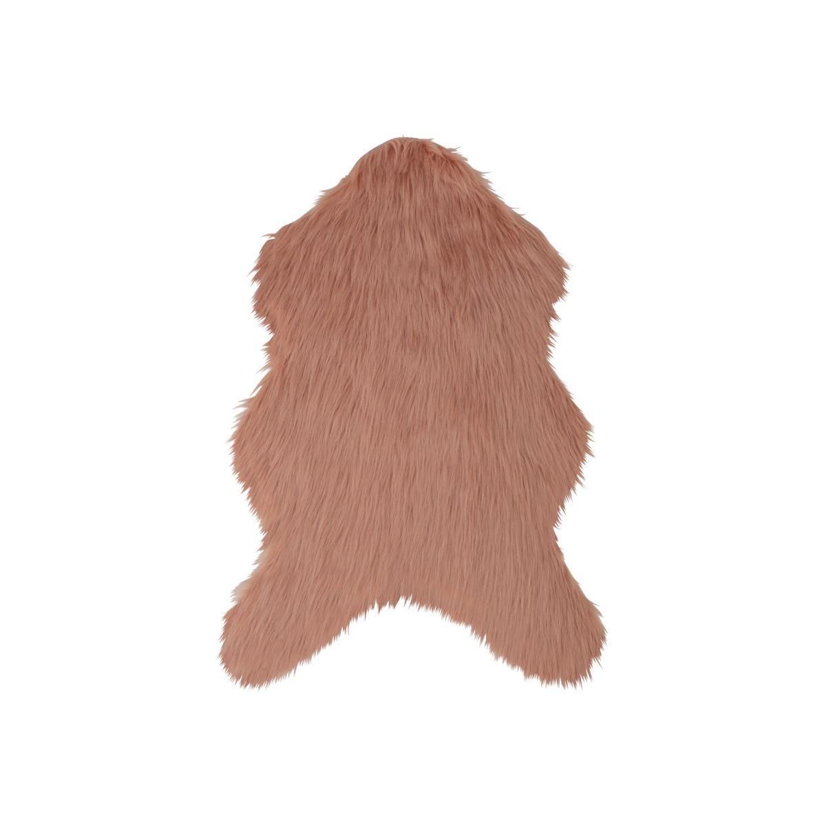 Habitat Faux Sheepskin Shaggy Woven Rug - 60x90cm - Blush – image 1