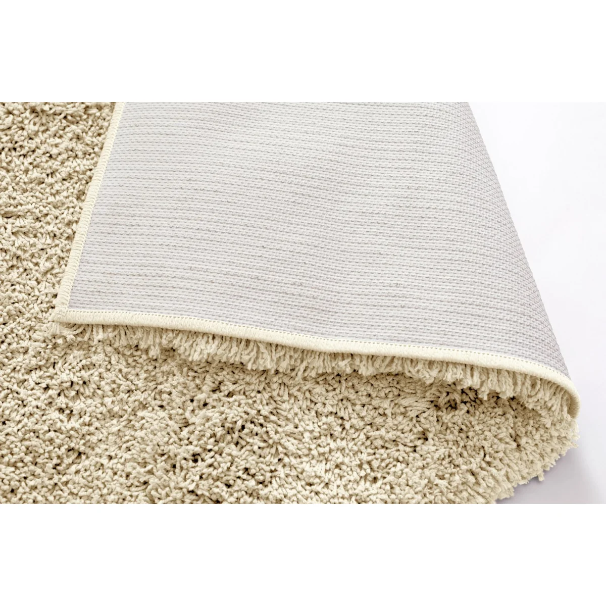 Habitat Noodle Shaggy Plain Rug - Cream - 160x230cm – image 5