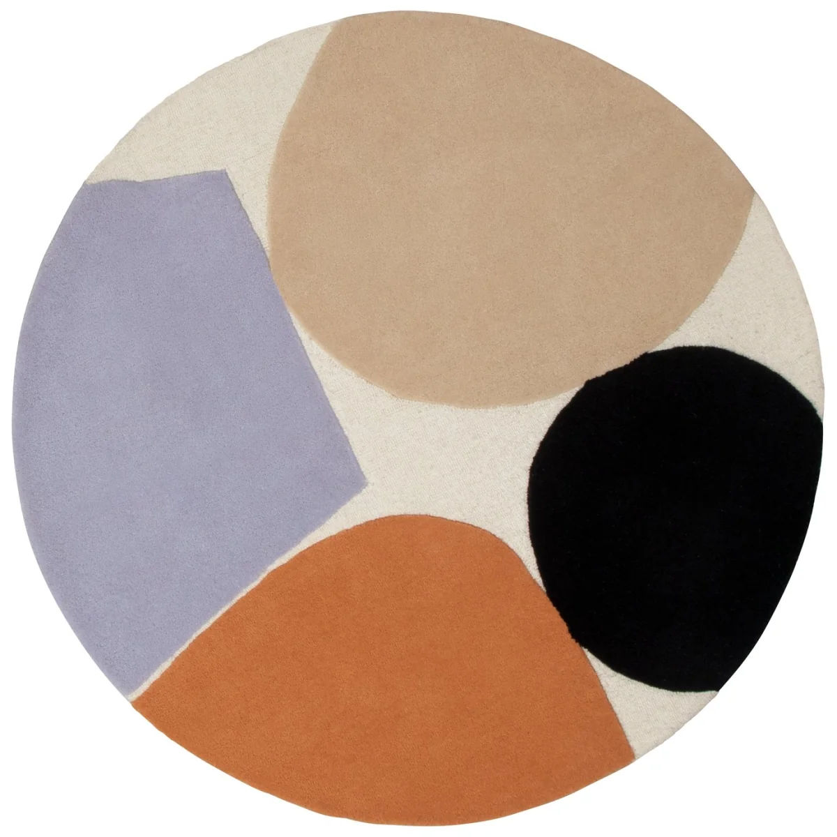 Habitat Geometric Circle Cut Pile Rug - 120x120cm - Multi – image 2