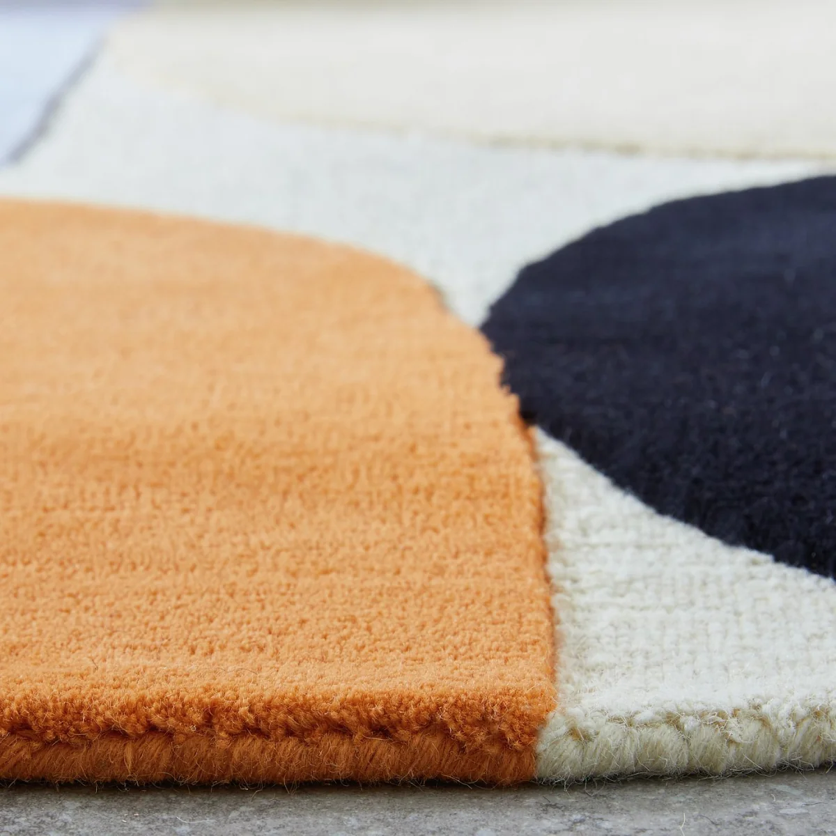 Habitat Geometric Circle Cut Pile Rug - 120x120cm - Multi – image 4