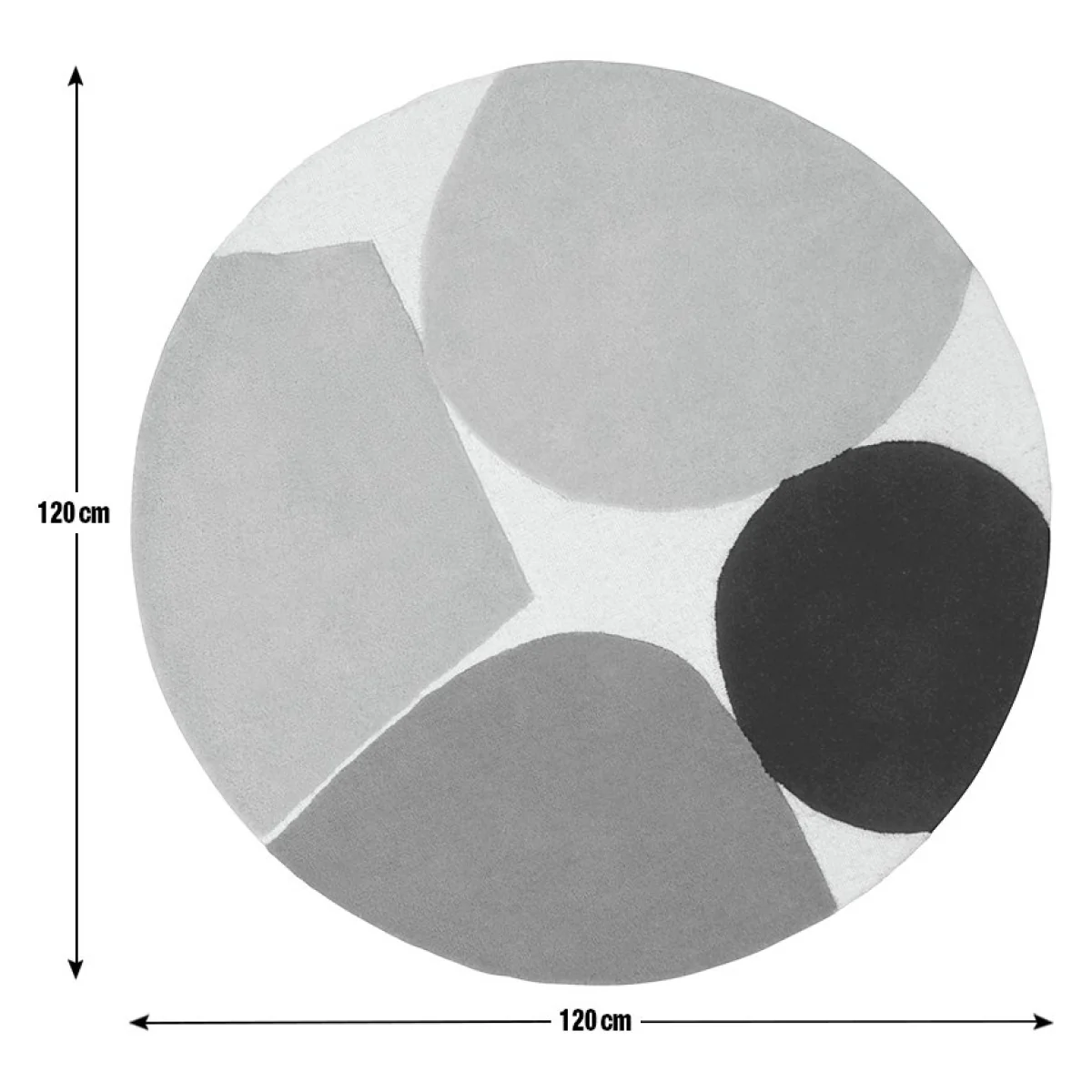 Habitat Geometric Circle Cut Pile Rug - 120x120cm - Multi – image 6