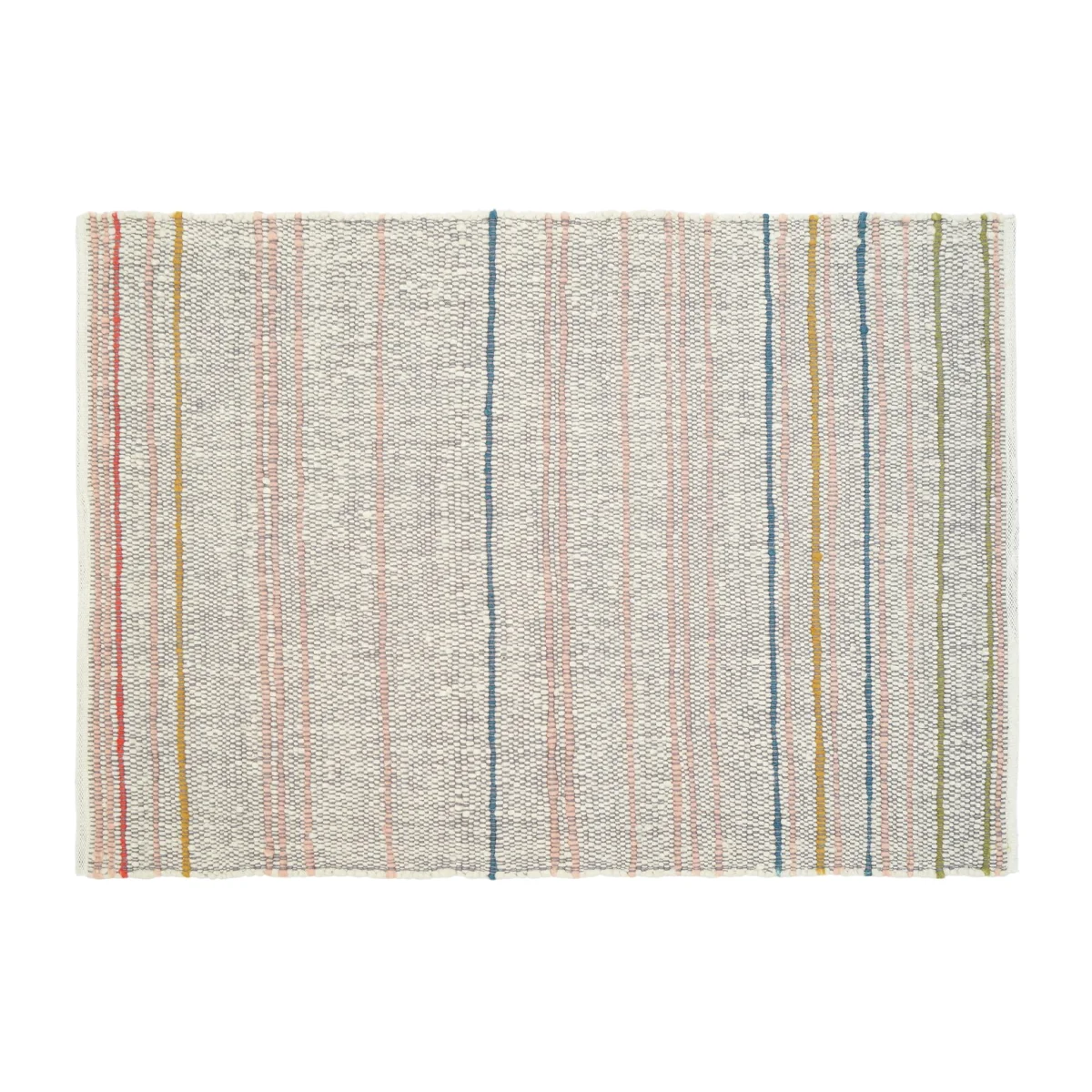 Habitat Immy Flatweave Rug - 140 x 200cm - Grey and Pink