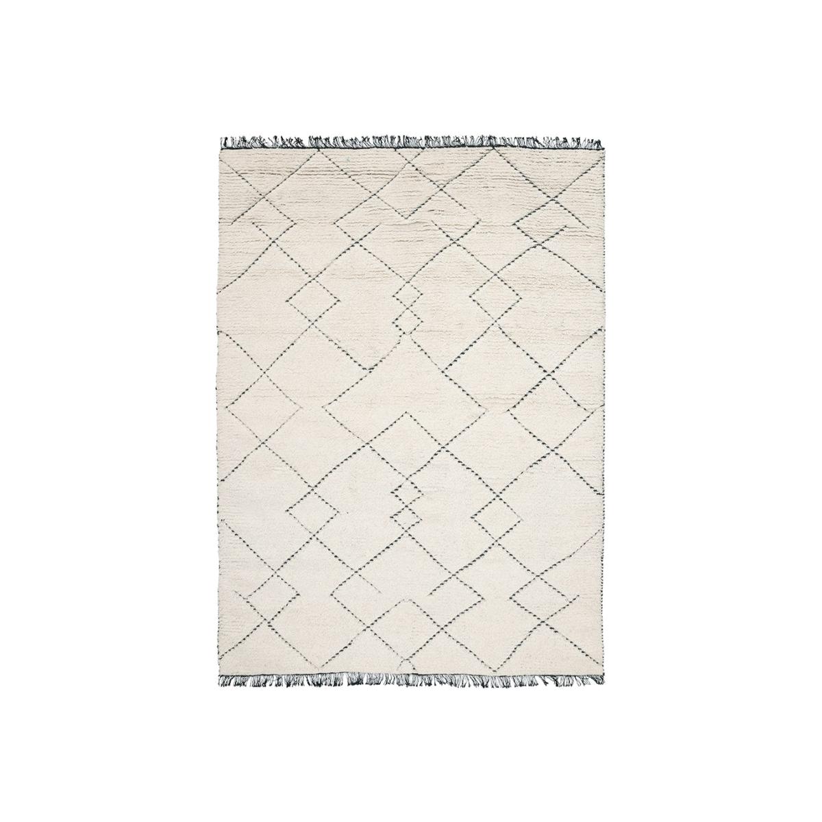 Linie Design Torun Rug Ivory Black 200 x 300cm - Heal's UK Furniture – image 1