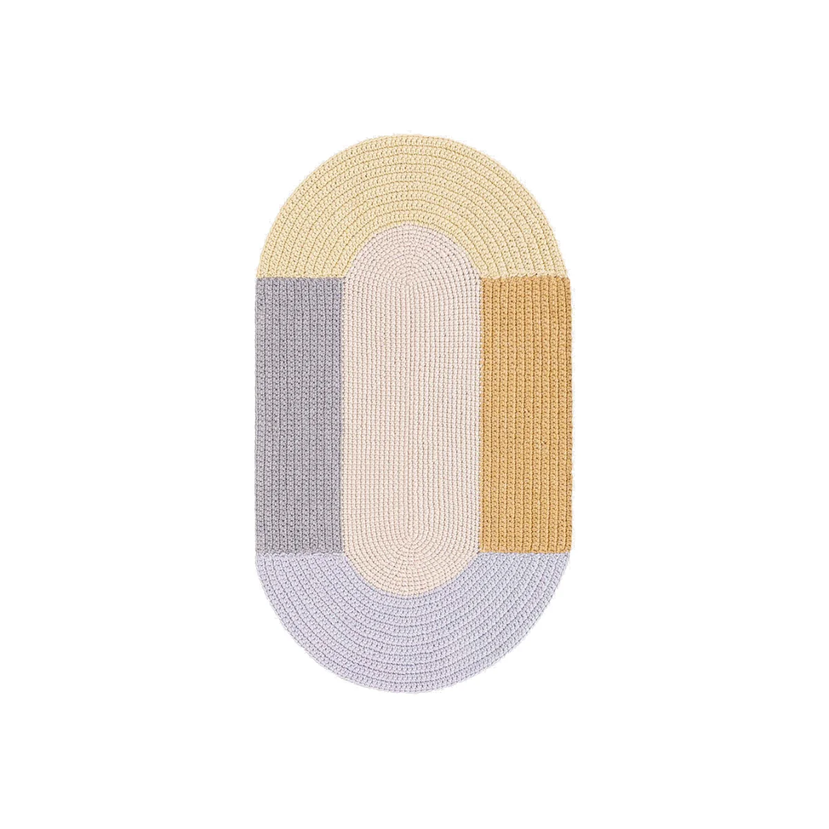 GAN Crochet Rug Beige 100 x 180cm – image 1