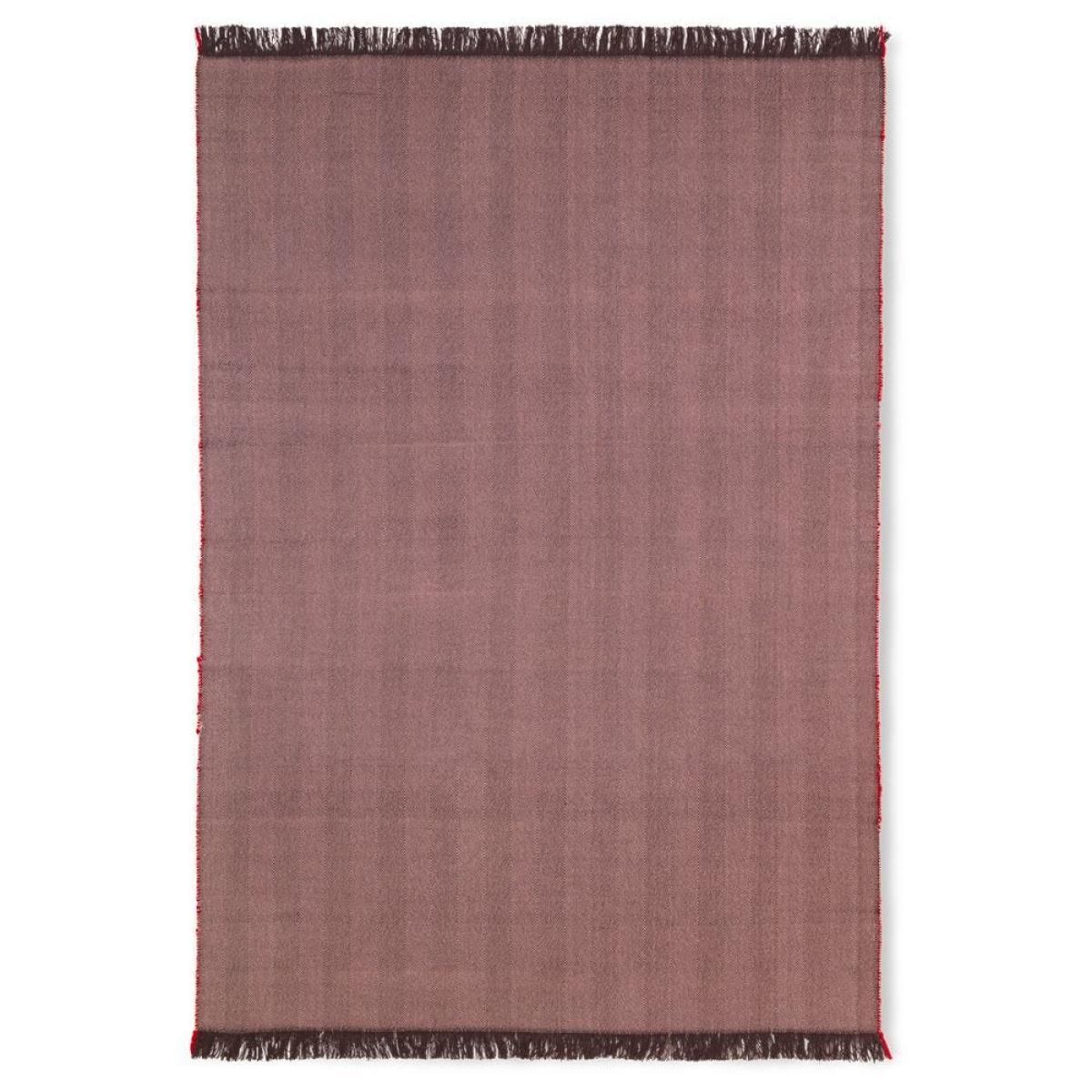 ferm LIVING Herringbone Throw Aubergine - Heal's UK Bedroom Furniture – image 2