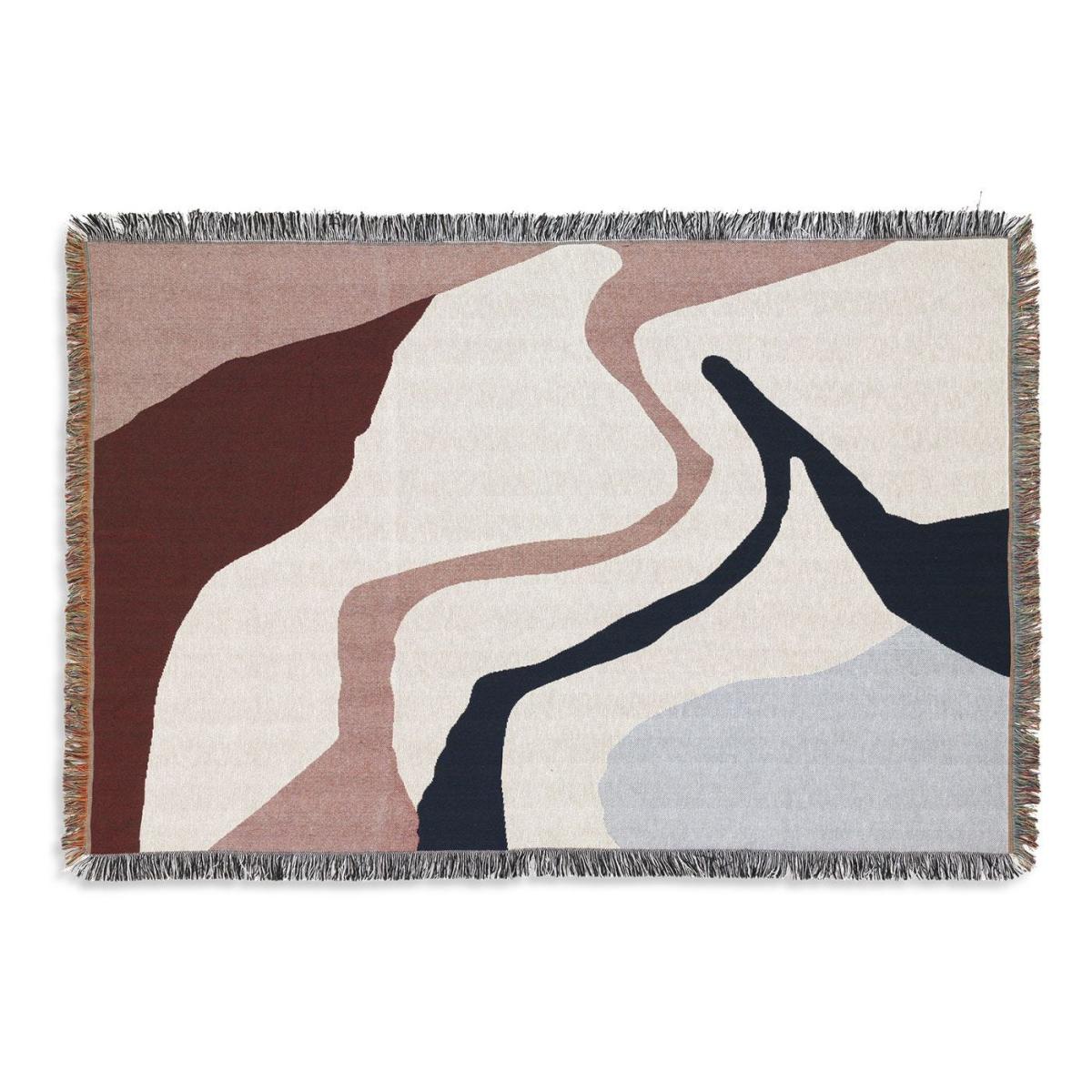 ferm LIVING Vista Throw Dark Blue - Heal's UK Bedroom Furniture – image 2