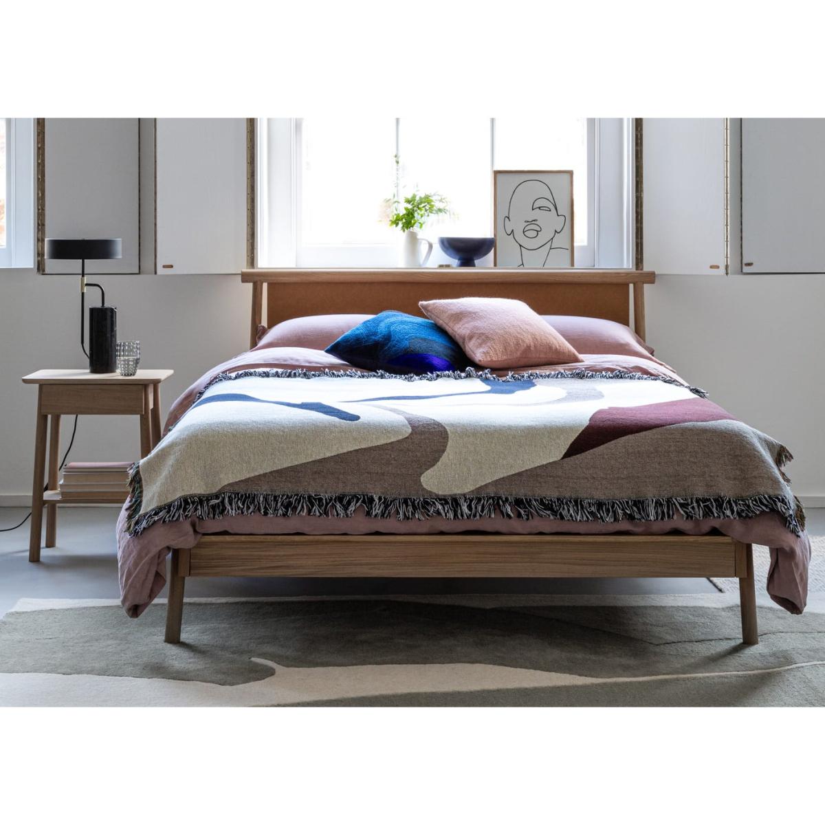 ferm LIVING Vista Throw Dark Blue - Heal's UK Bedroom Furniture – image 3