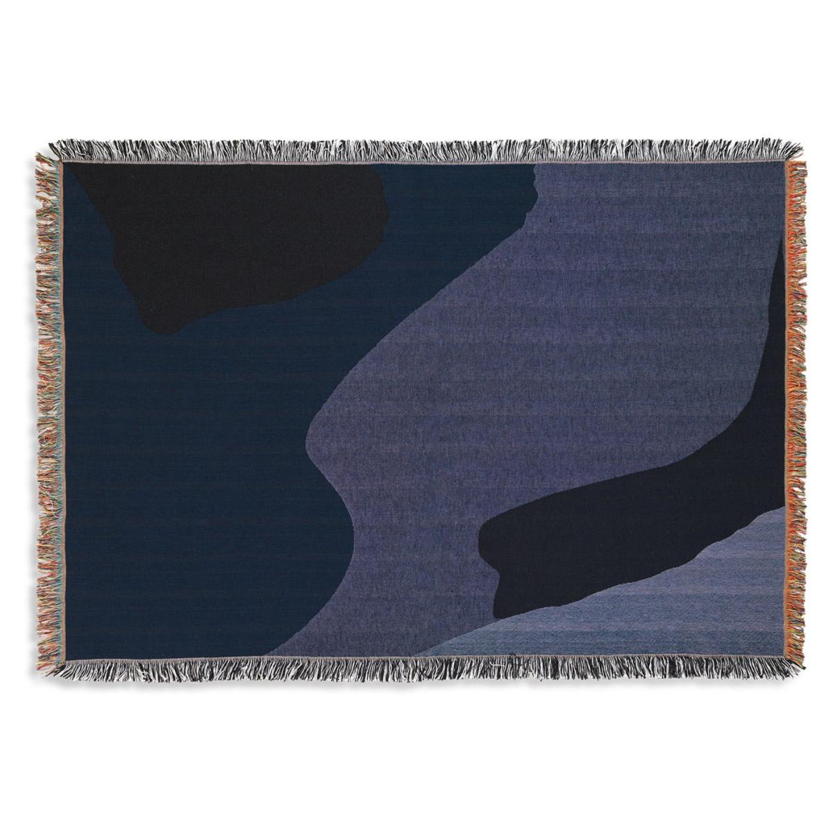 ferm LIVING Vista Throw Dark Blue - Heal's UK Bedroom Furniture – image 1