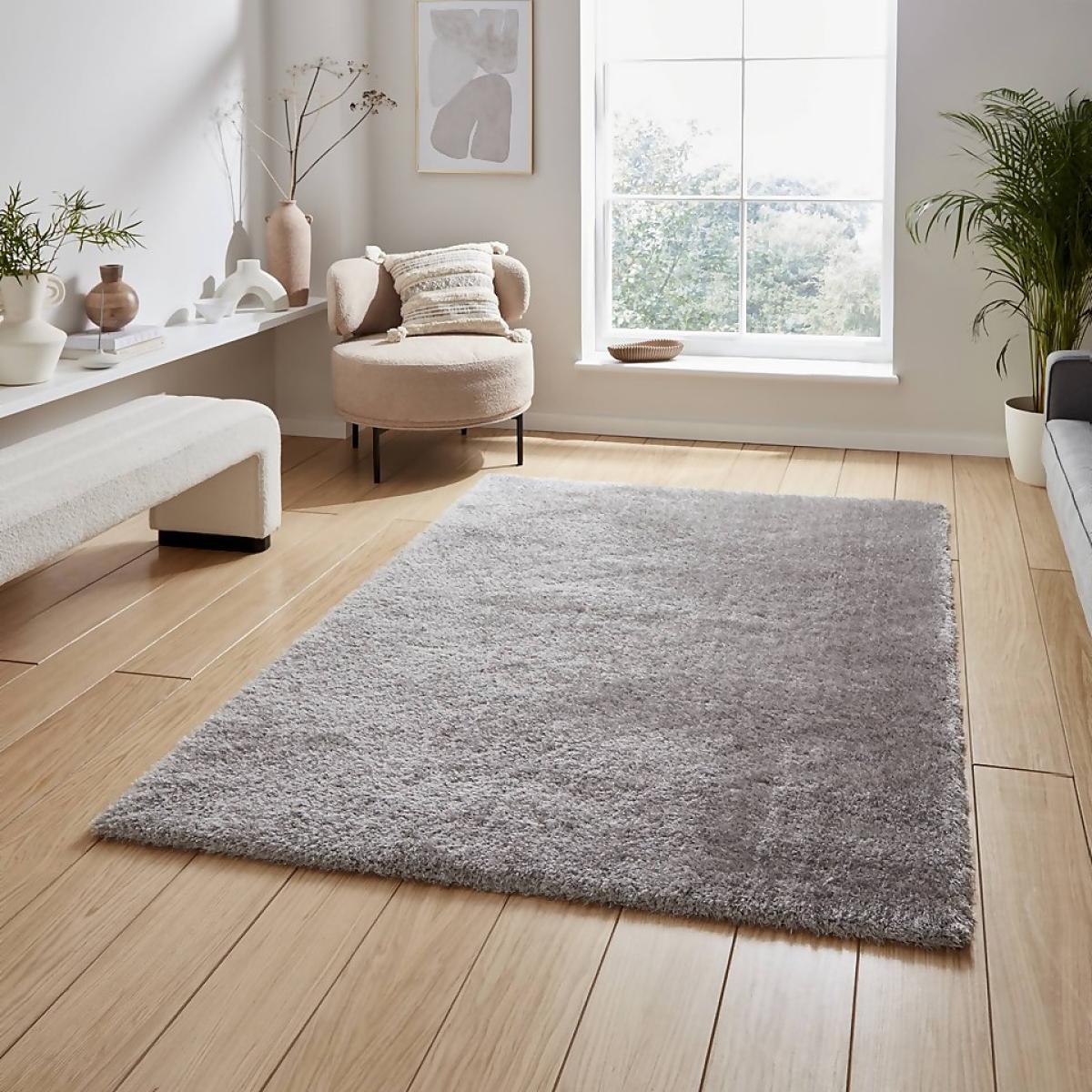 Ivy Shaggy Rug - Silver - 80x150cm – image 2