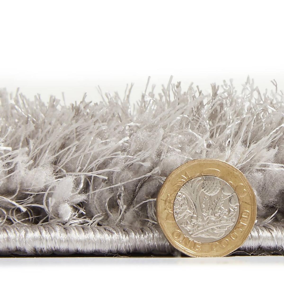 Ivy Shaggy Rug - Silver - 80x150cm – image 8