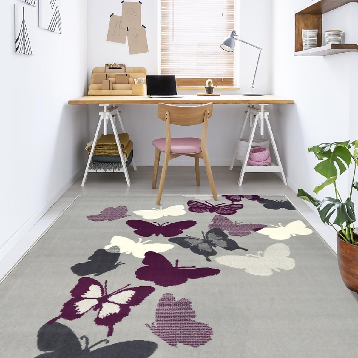 Butterfly Rug - Grey - 160x230cm – image 2
