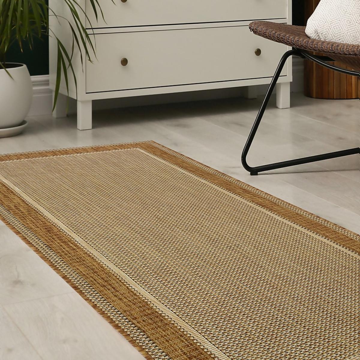 Denver Border Indoor/Outdoor Rug - Latte - 80x200cm – image 2
