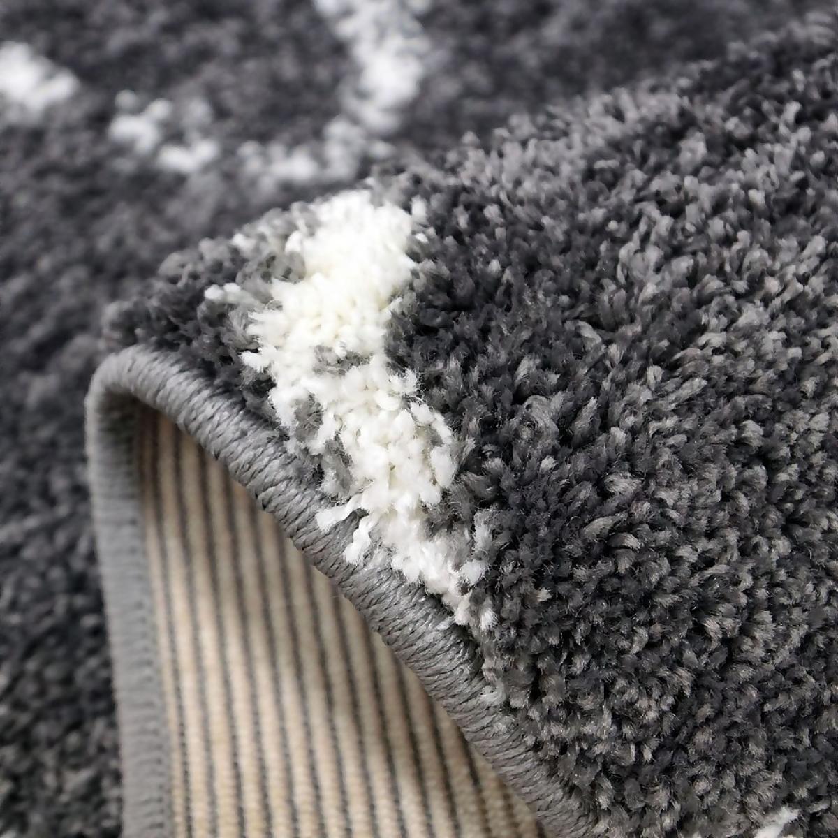 Deluxe Berber Rug - Charcoal & White - 120x160cm – image 2