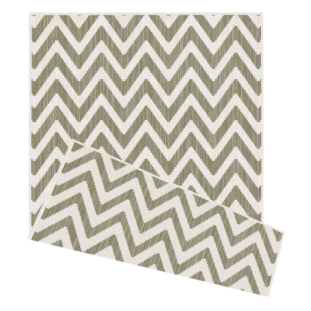 Duo Weave Indoor/Outdoor Rug - Chevrons Natural - 120x170cm – image 2