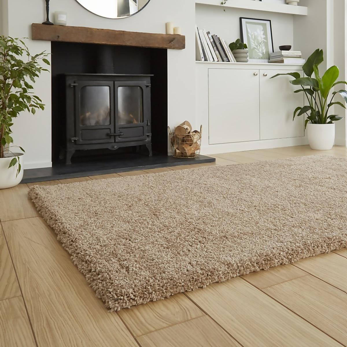 Ozzy Plain Shaggy Rug - Natural - 120x170cm – image 3