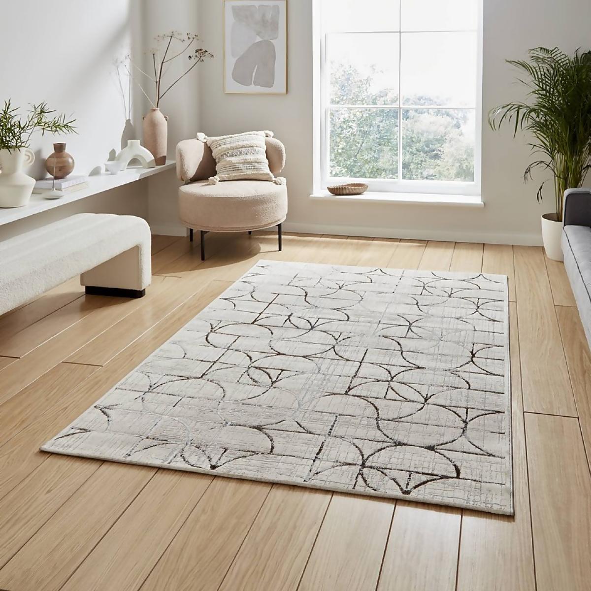 Blair Shimmer Circle Rug - Cream - 120x170cm – image 2