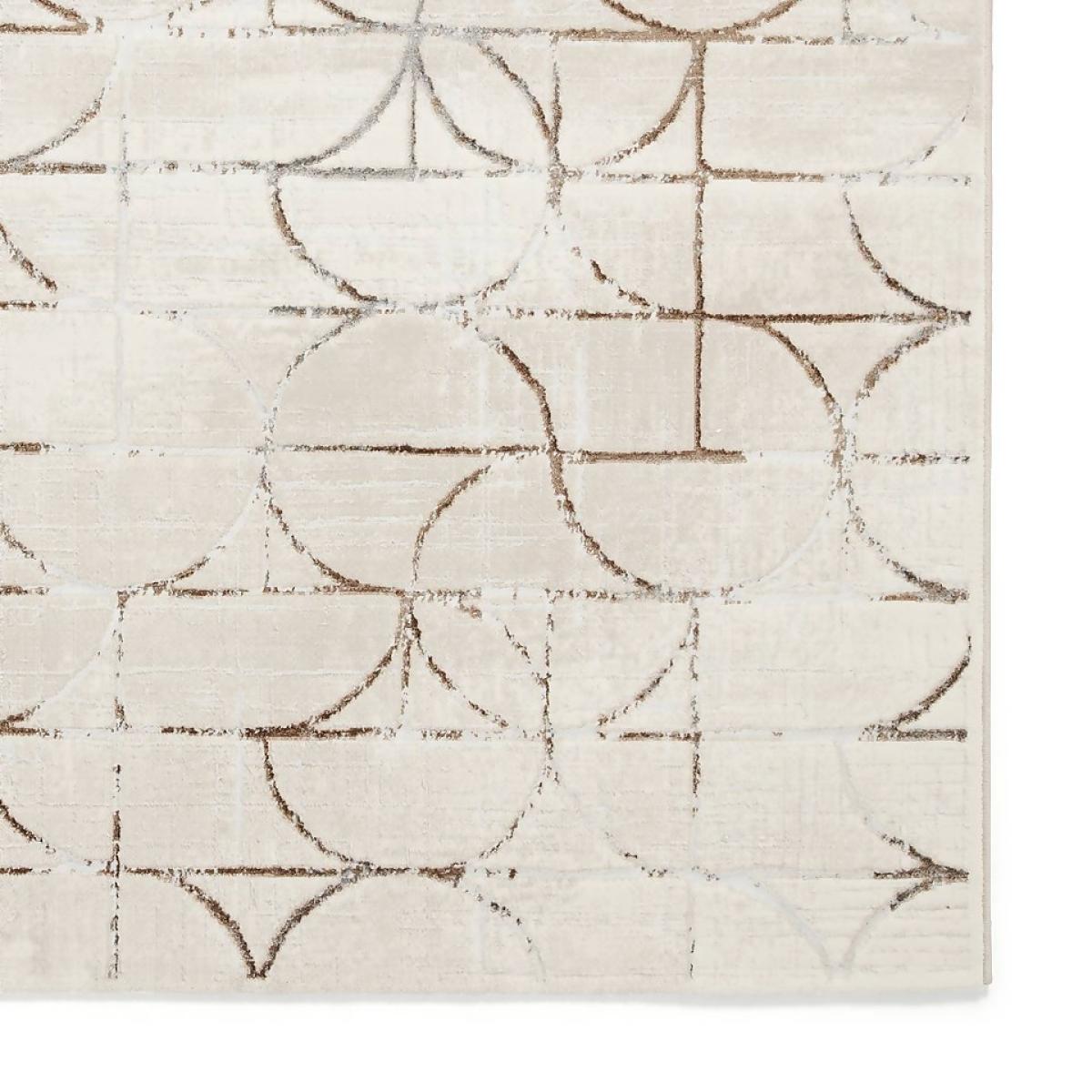 Blair Shimmer Circle Rug - Cream - 120x170cm – image 4