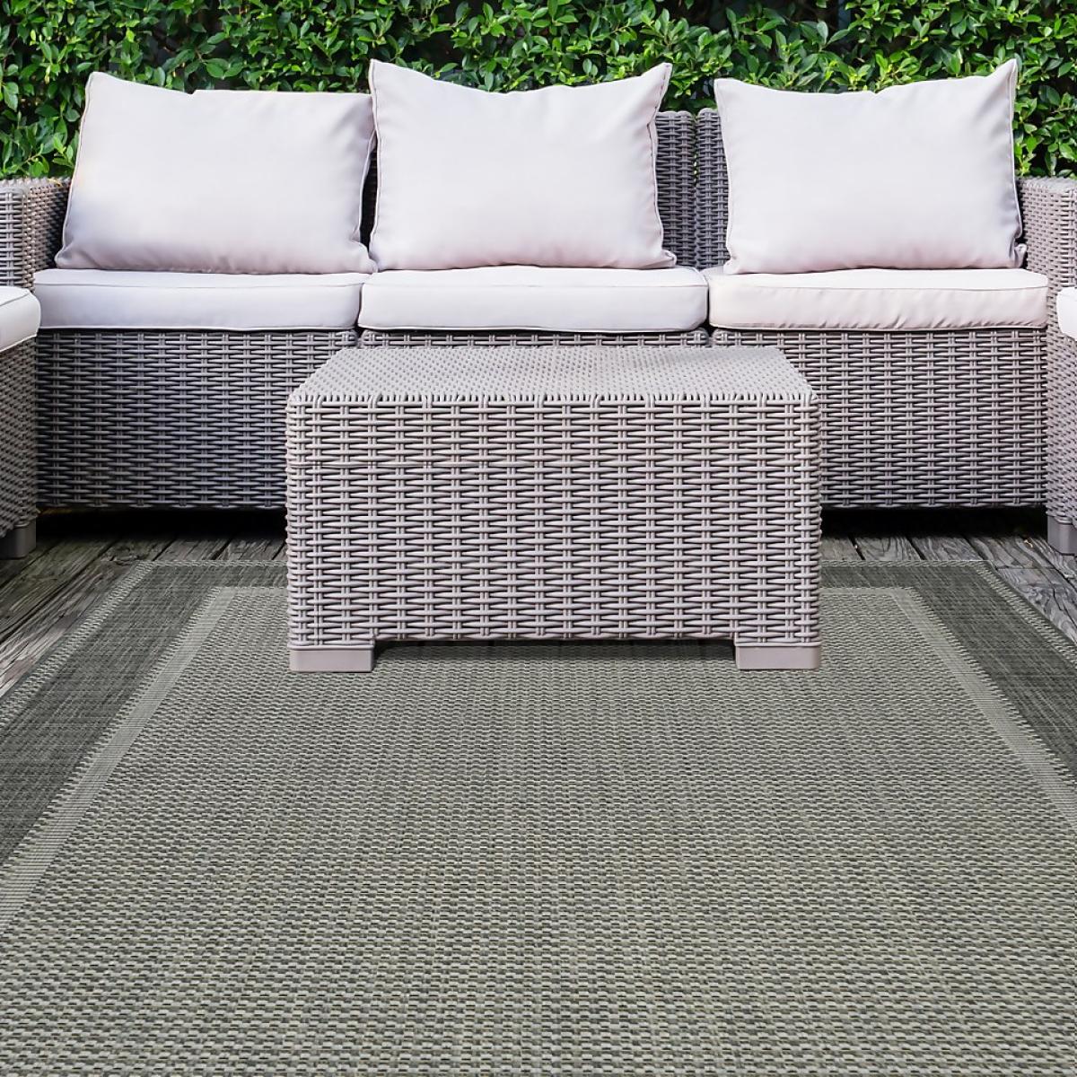 Denver Border Indoor/Outdoor Rug - Grey - 160x230cm – image 3