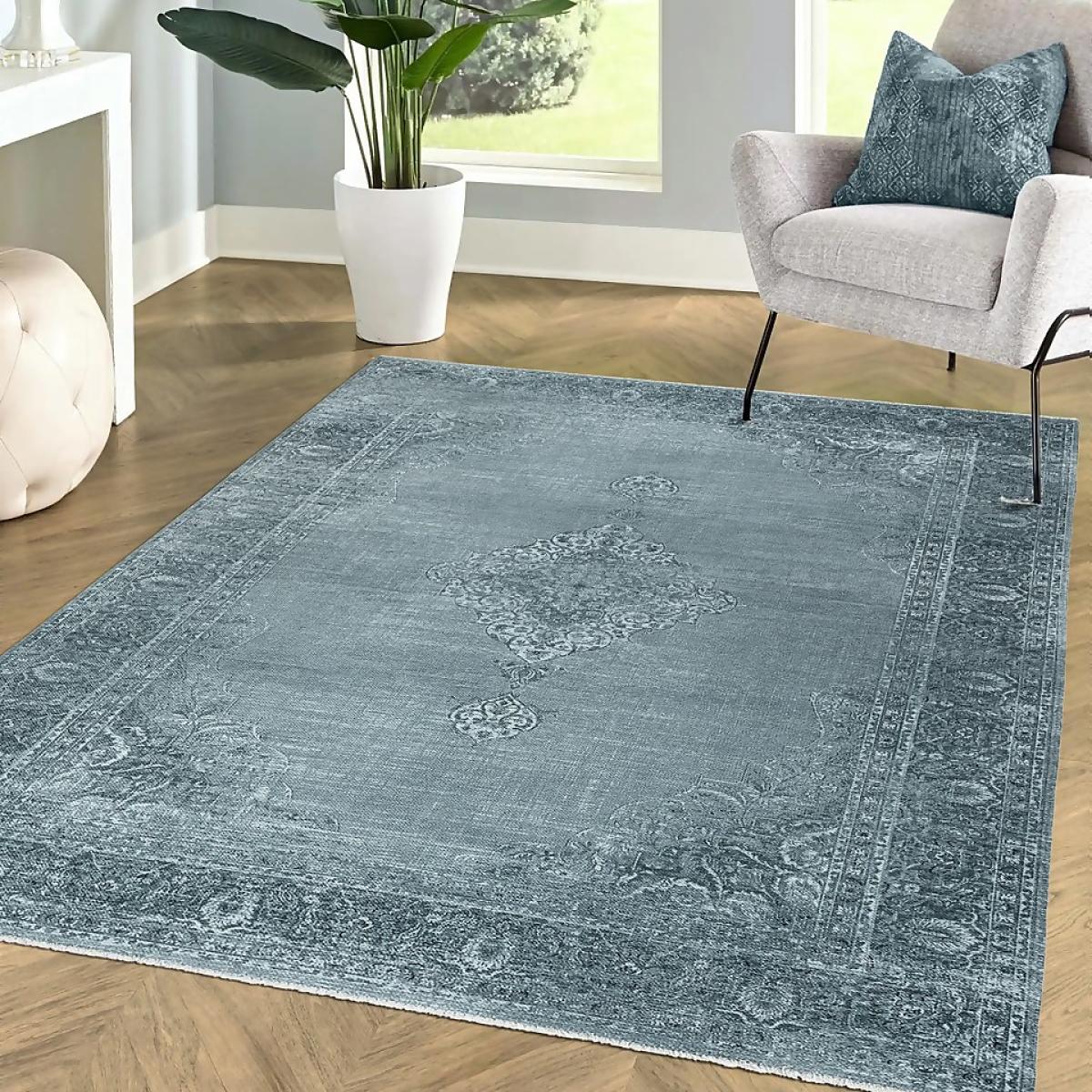 Orla Traditional Rug - Teal - 120x160cm – image 2