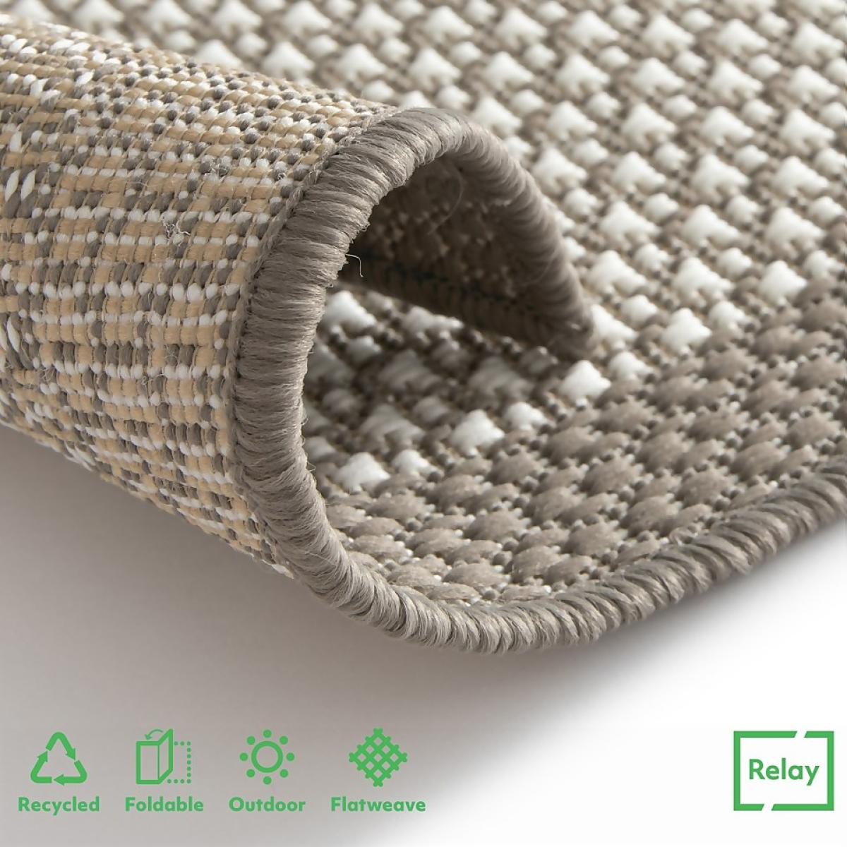 Relay Recycled Indoor/Outdoor Rug - Natural - 60x230cm – image 4