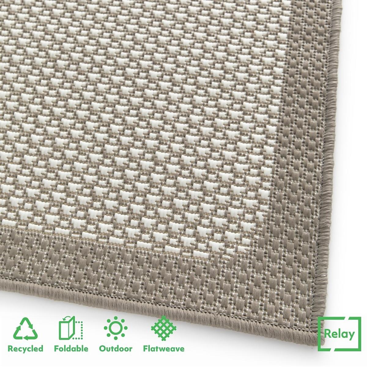 Relay Recycled Indoor/Outdoor Rug - Natural - 60x230cm – image 5