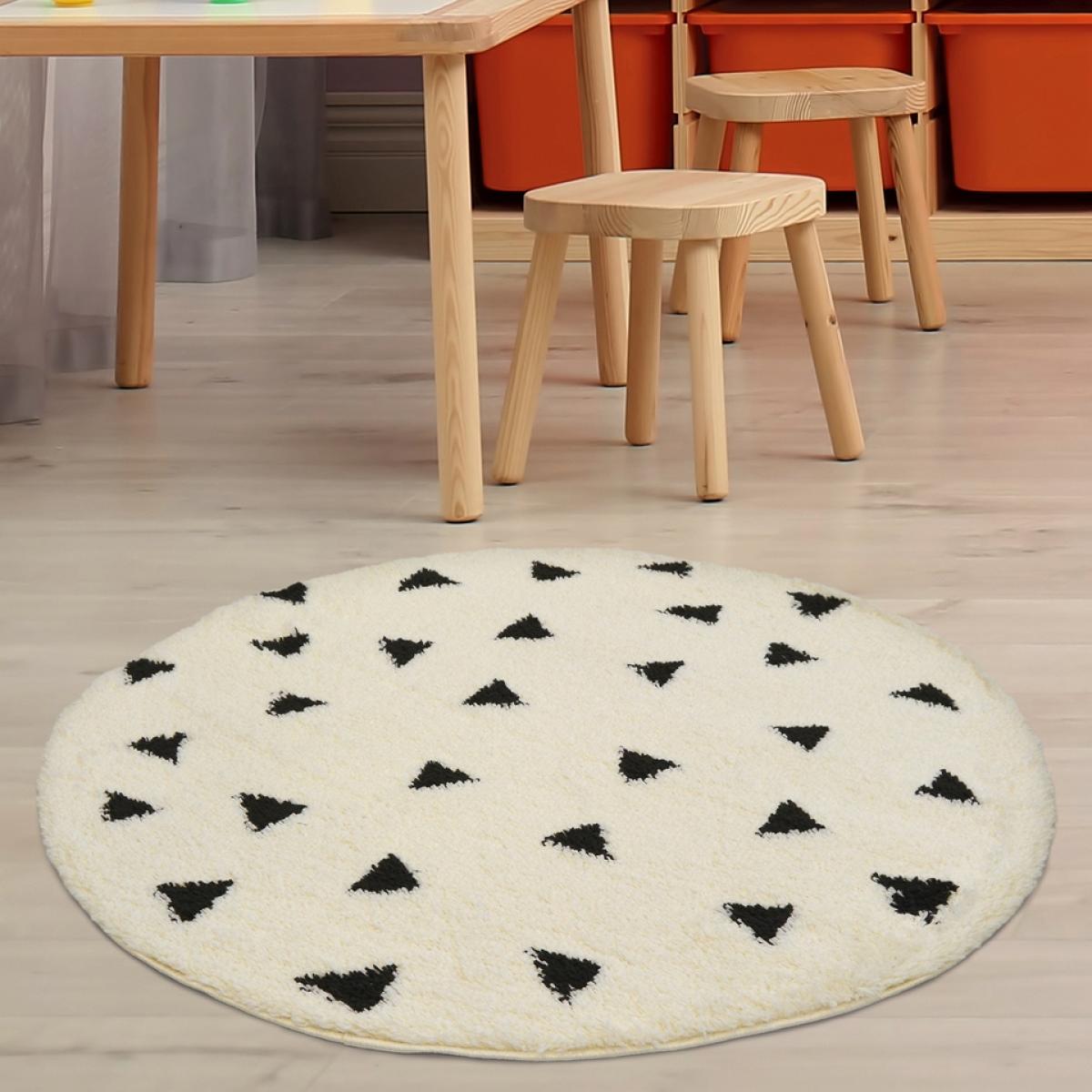 Homemaker Snug Triangles Monochrome Round Rug -100cm – image 2