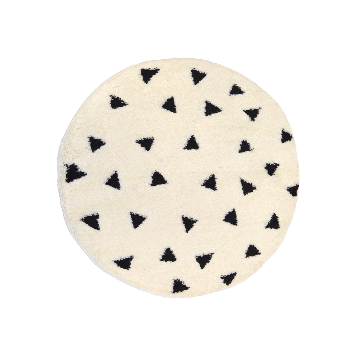 Homemaker Snug Triangles Monochrome Round Rug -100cm – image 1