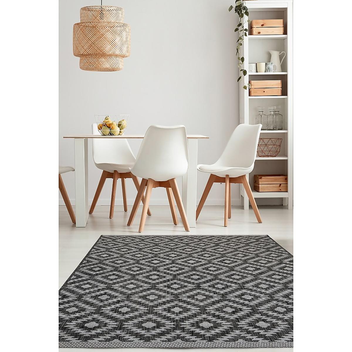 Indoor Outdoor Geo Rug - Silver - 200x290cm – image 3