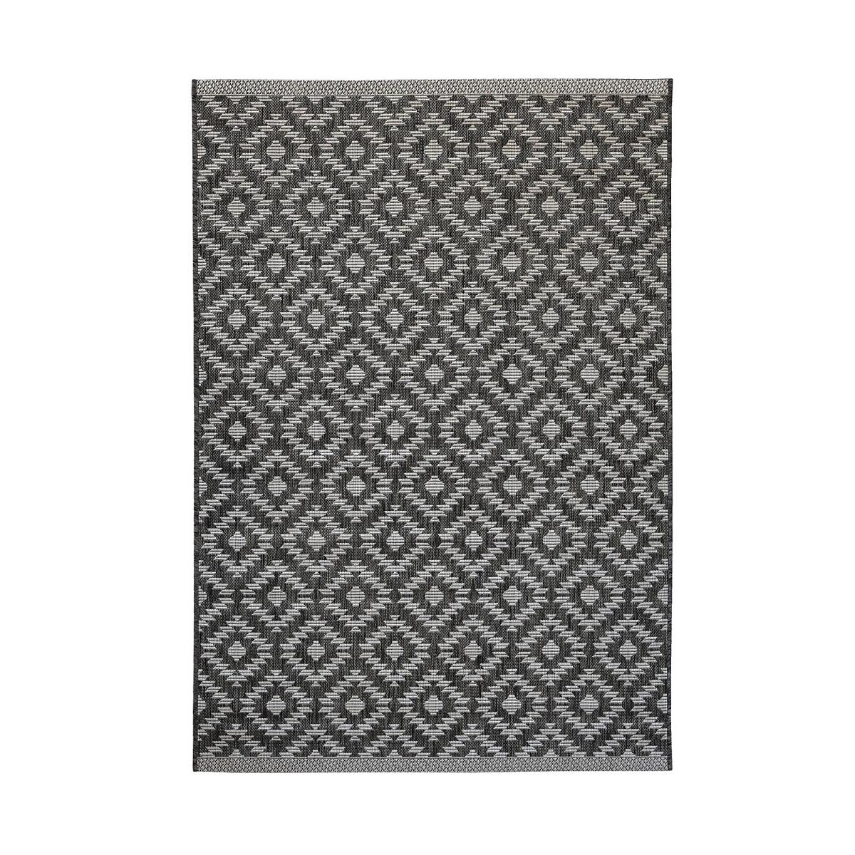 Indoor Outdoor Geo Rug - Silver - 200x290cm – image 1