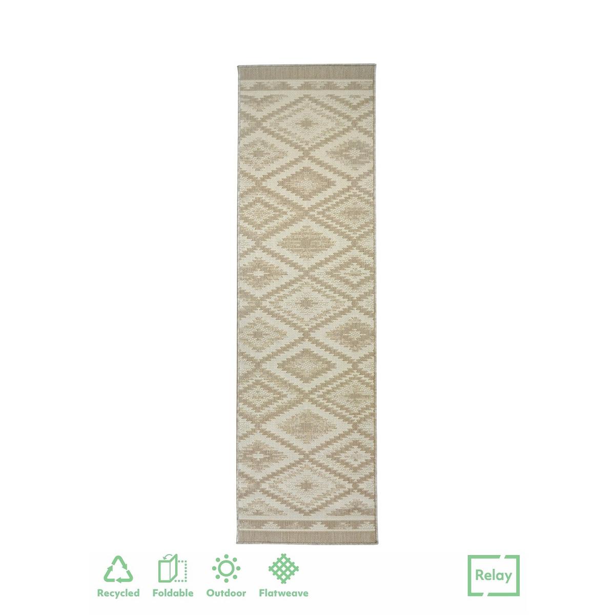 Recycled Diamond Rug - Natural - 60x230cm – image 2