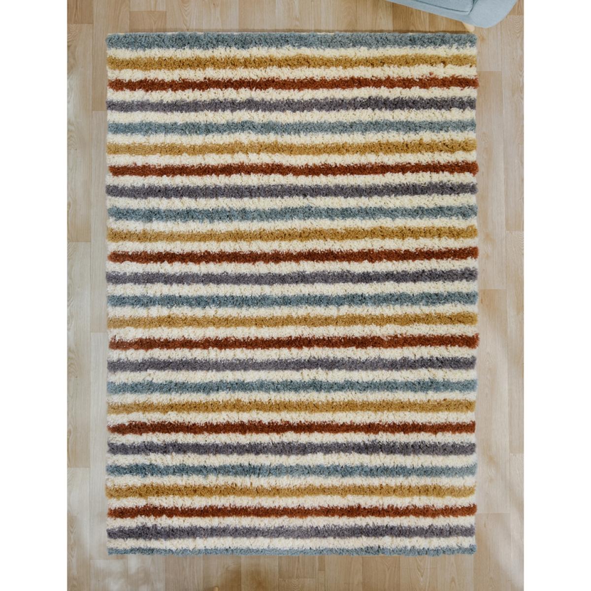 Homemaker Snug Stripe Multicoloured Rectangle Rug  - 100 x 150cm – image 2