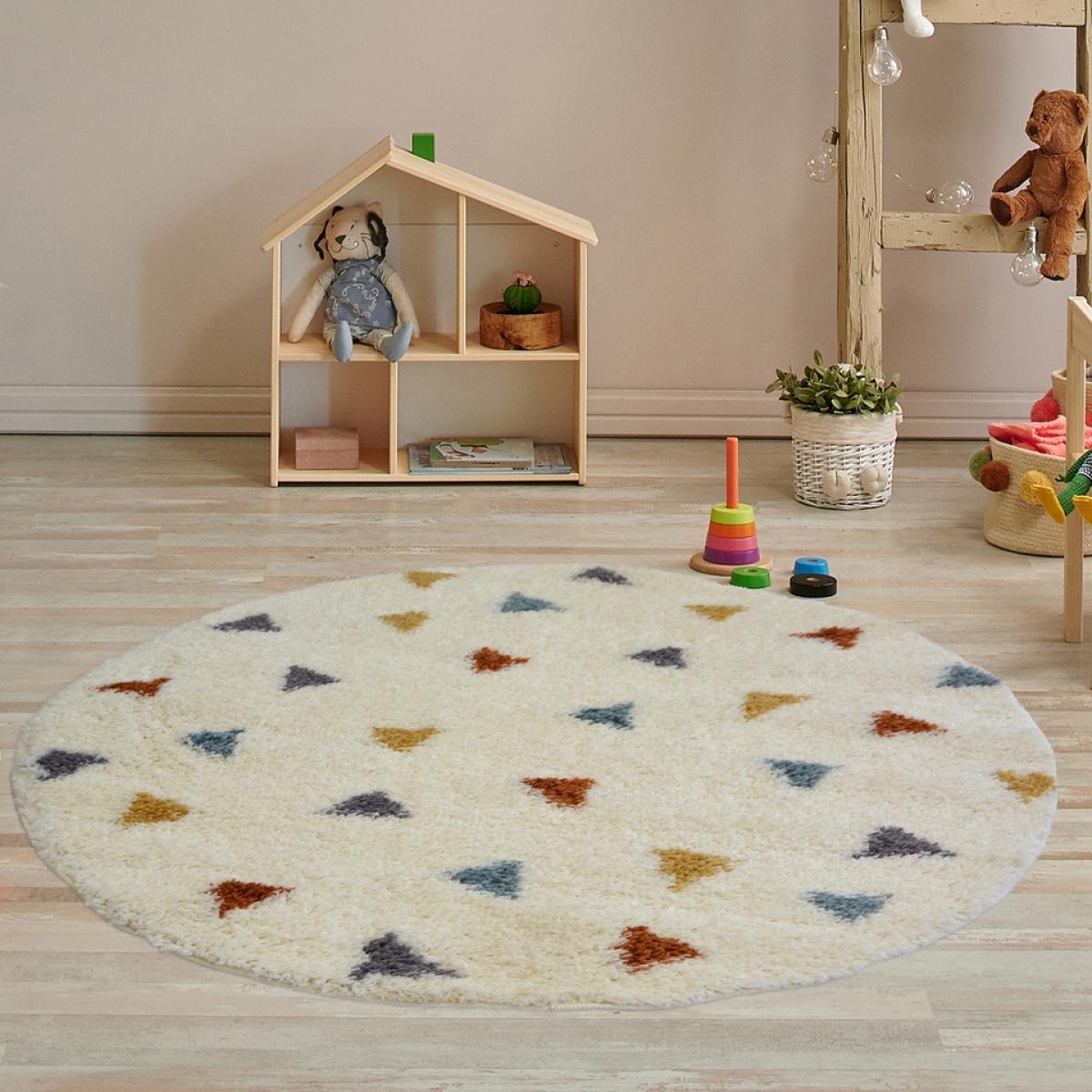 Homemaker Snug Triangles Multicoloured Round Rug - 100cm – image 2