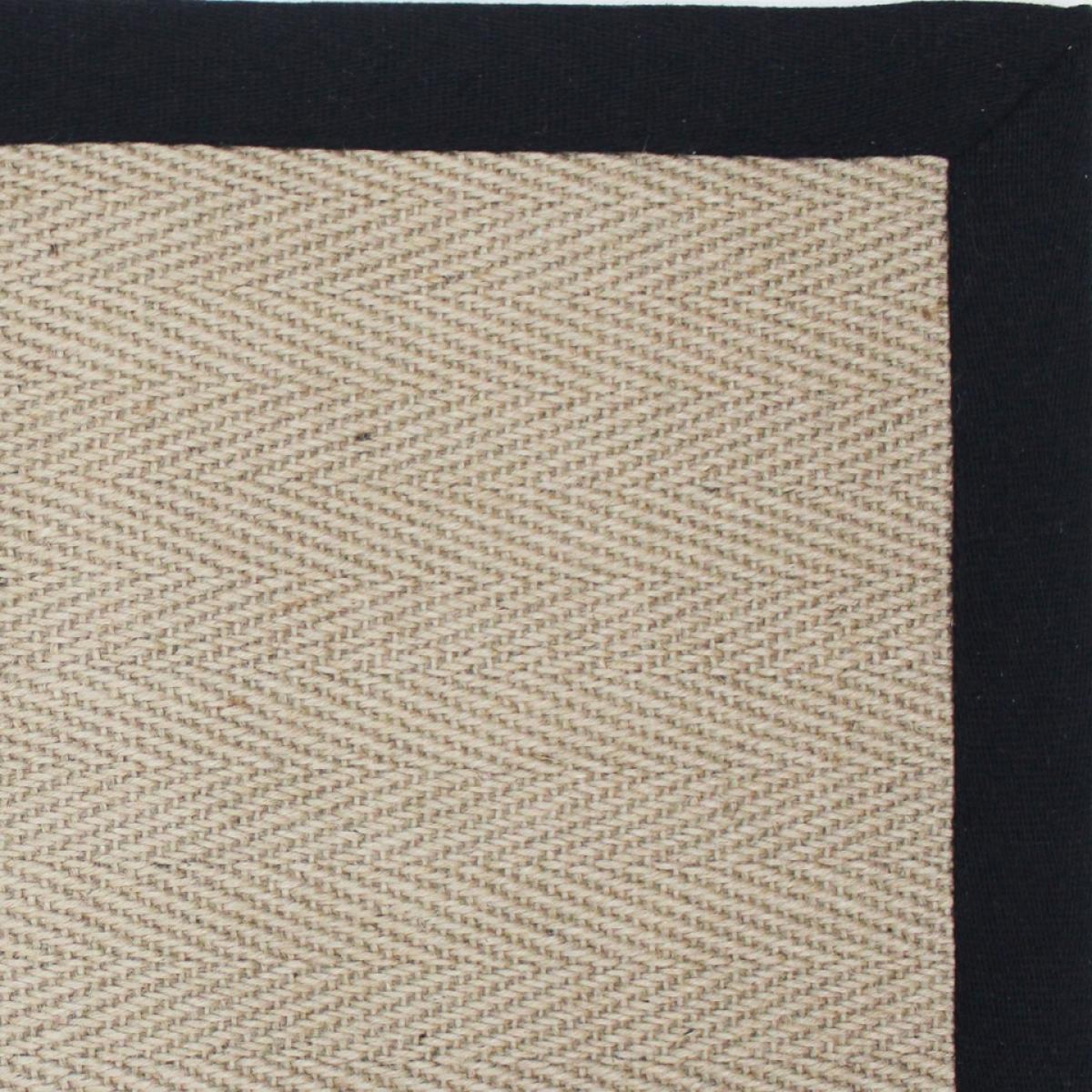 Jute Herringbone Rug with Black Border - 200x290cm – image 3